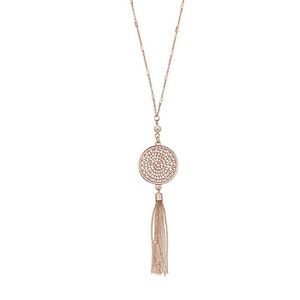 LC Lauren Conrad Disc Tassel Necklace